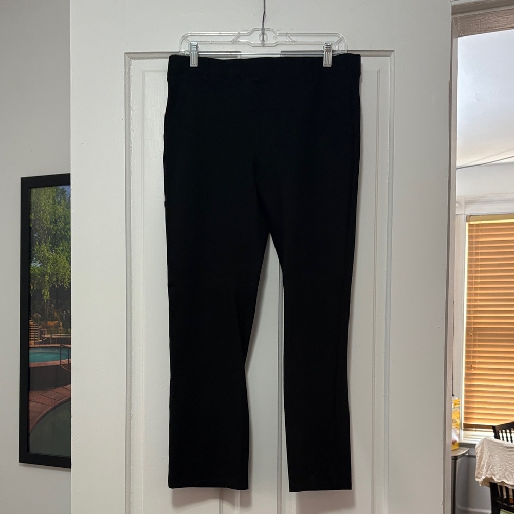 Black Straight-Leg Pants